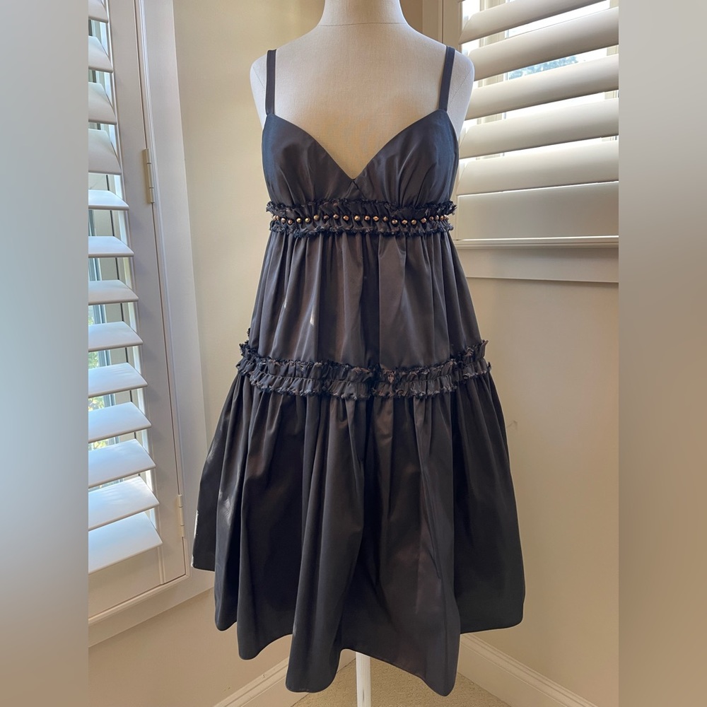 Marc Bauwer Brown/copper silk dress sz 6